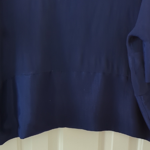 Banana Republic Blue Boxy 3/4 Sleeve Blouse - Picture 5 of 6